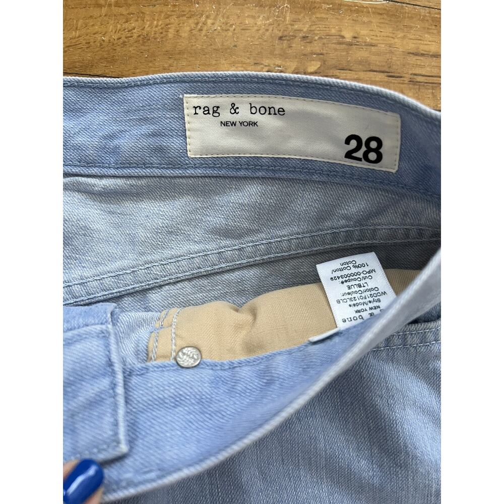 Rag & Bone light blue justine short women size 28 high rise Shorts A003007 - Picture 3 of 9